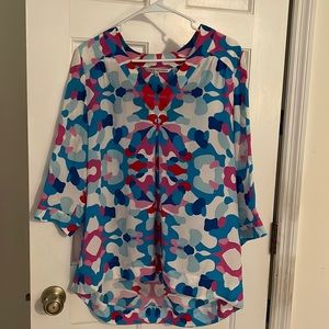 Annie Griffin kaleidoscope print blouse M